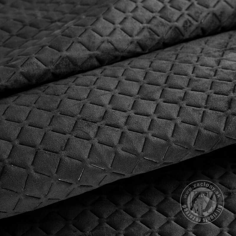 Zamatový prehoz na posteľ DIMON 170x210 cm čierny