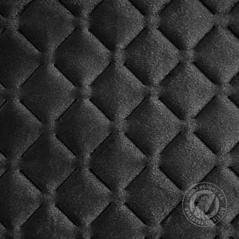 Zamatový prehoz na posteľ DIMON 220x240 cm čierny