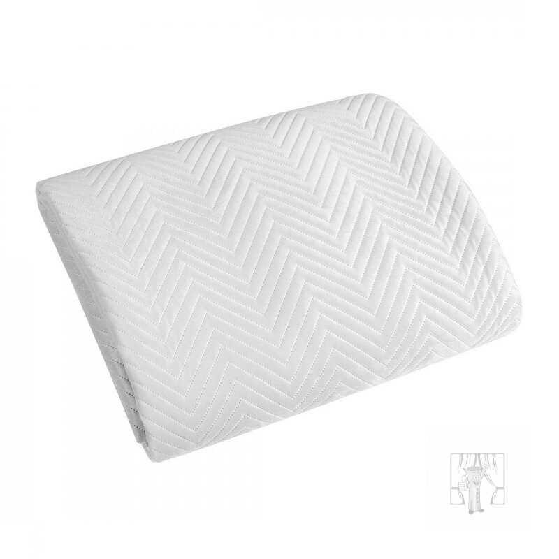 Zamatový prehoz na posteľ SOFIA 230x260 cm biely