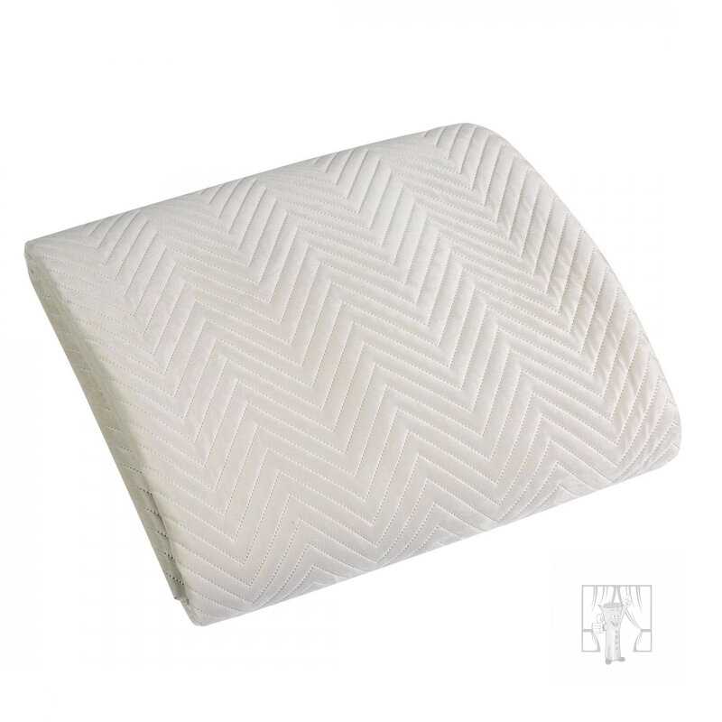 Zamatový prehoz na posteľ SOFIA 230x260 cm krémový