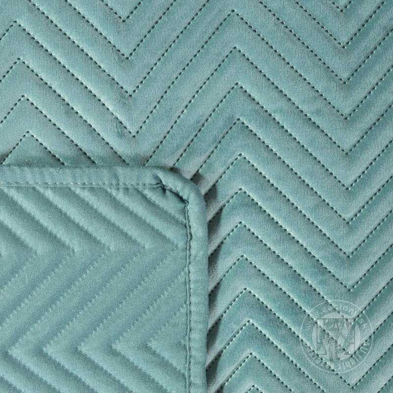 Zamatový prehoz na posteľ SOFIA 220x240 cm mätový