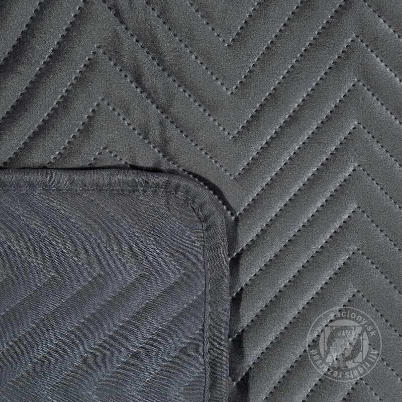 Zamatový prehoz na posteľ SOFIA 230x260 cm grafitový