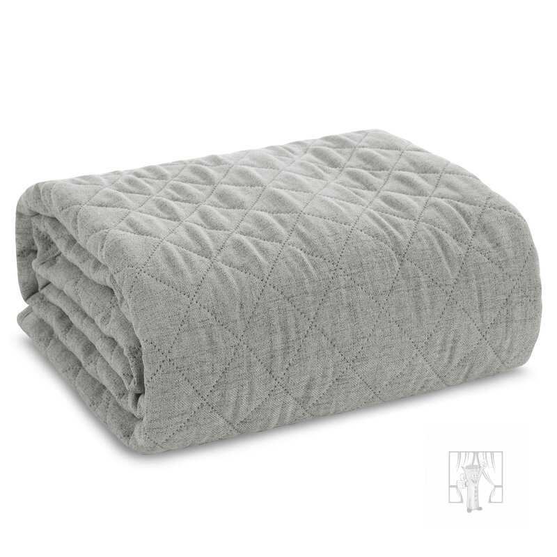 Prehoz na kreslo s ľanovou štruktúrou LEN1 70x160 cm oceľový