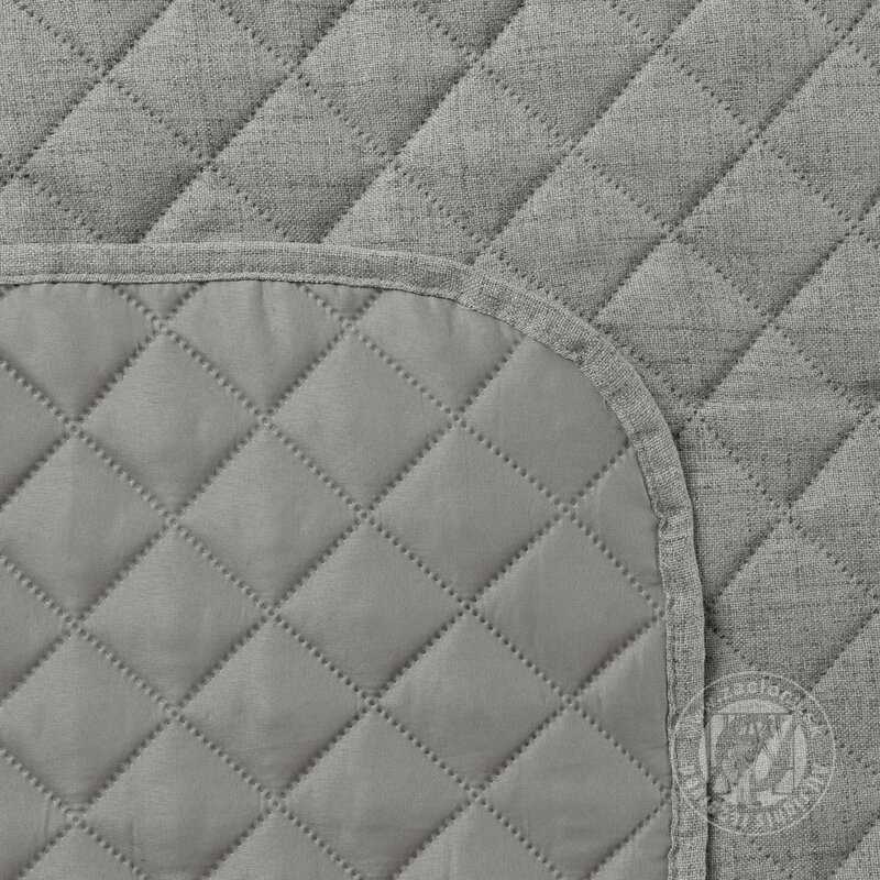 Prehoz na kreslo s ľanovou štruktúrou LEN1 70x160 cm oceľový