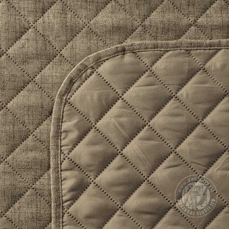 Prehoz na kreslo s ľanovou štruktúrou LEN1 70x160 cm tmavobéžový