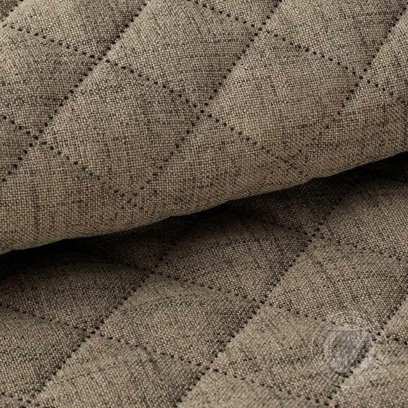 Prehoz na kreslo s ľanovou štruktúrou LEN1 70x160 cm tmavobéžový