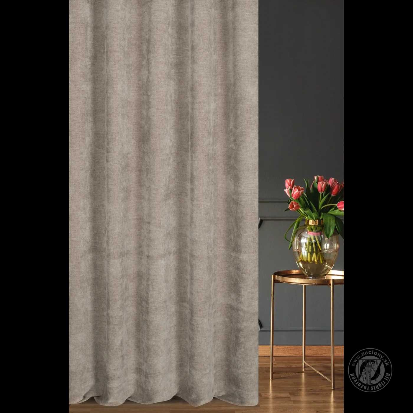 Šenilový záves NATALI béžový, 300cm