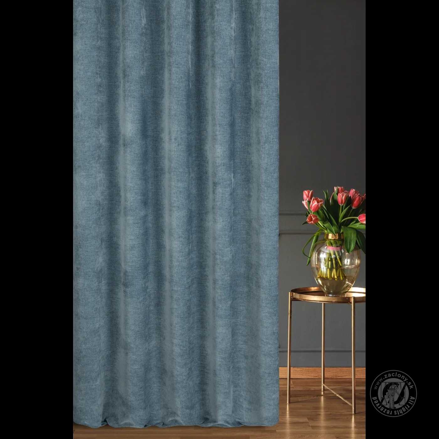 Šenilový záves NATALI 300 cm denimový