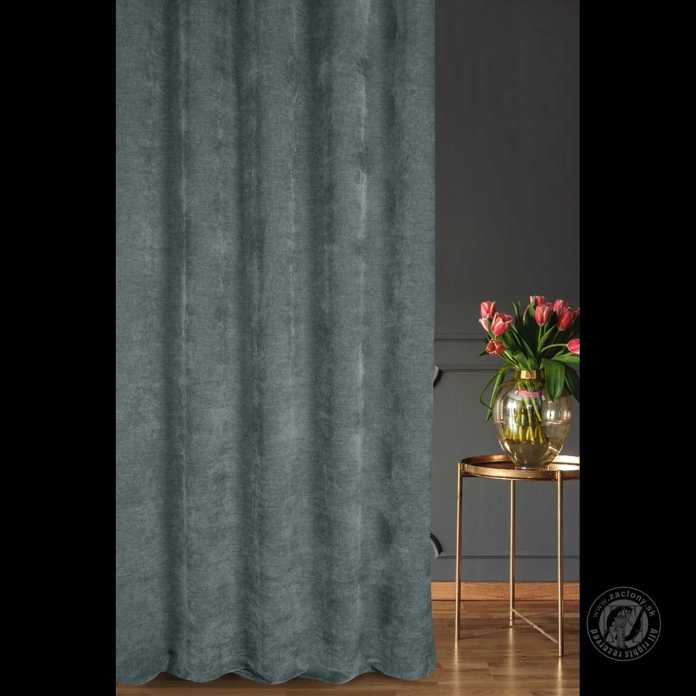 Šenilový záves NATALI 300 cm mätový