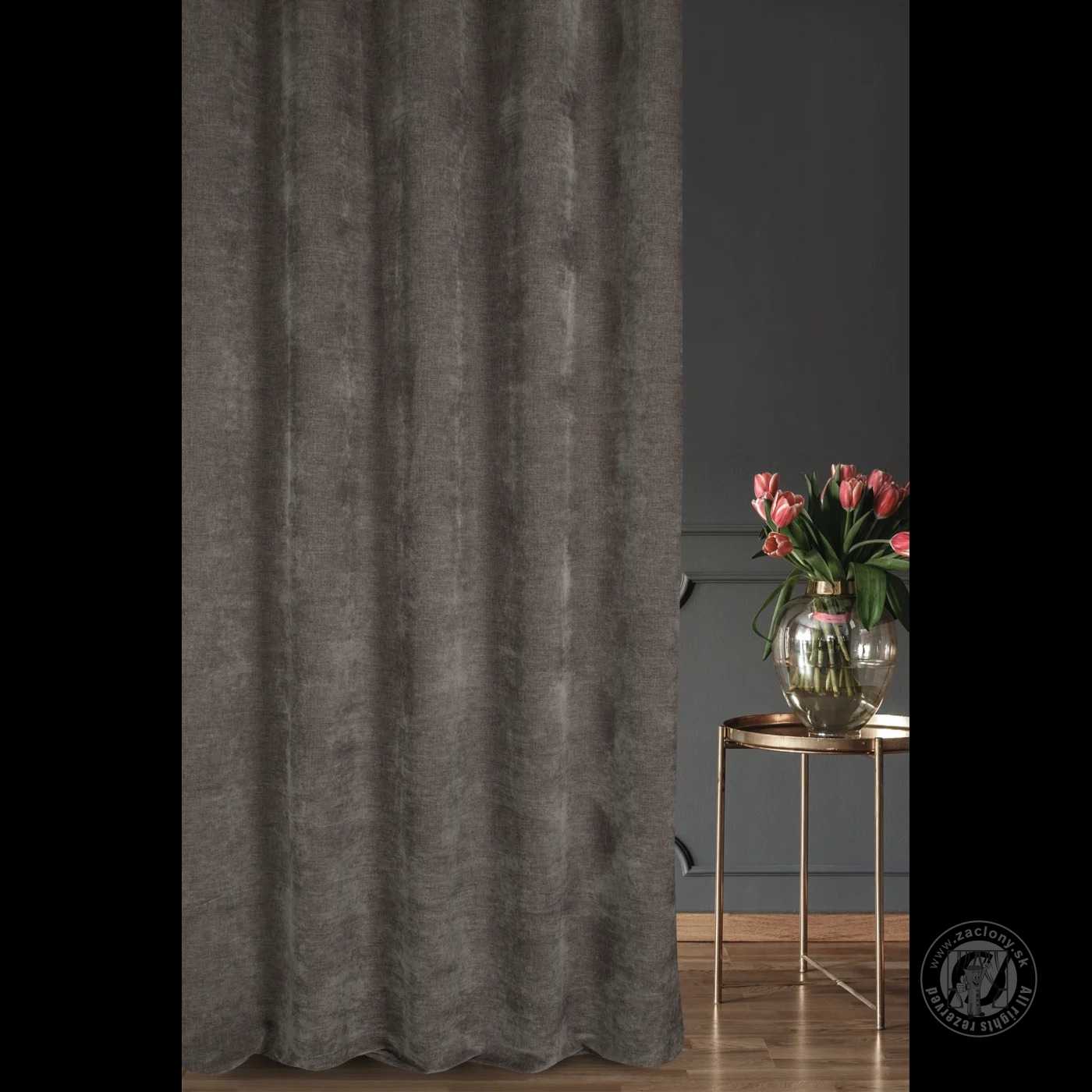 Šenilový záves NATALI 300 cm mokka