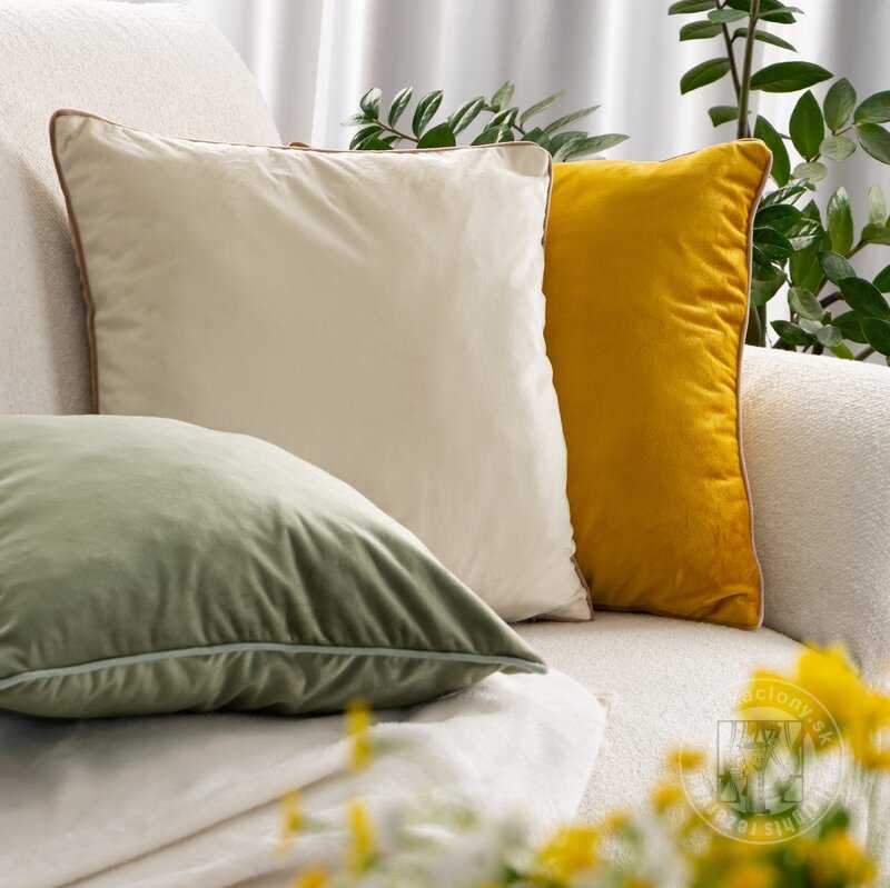 Obliečka na vankúš GAJA2 s lemovaním 60x60 cm tmavá mätová