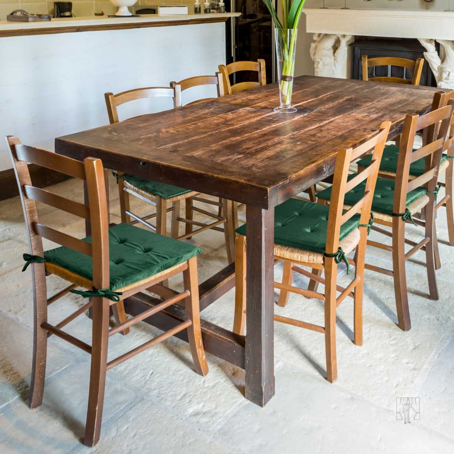 Podsedák GAJA 40x40 cm tmavozelený