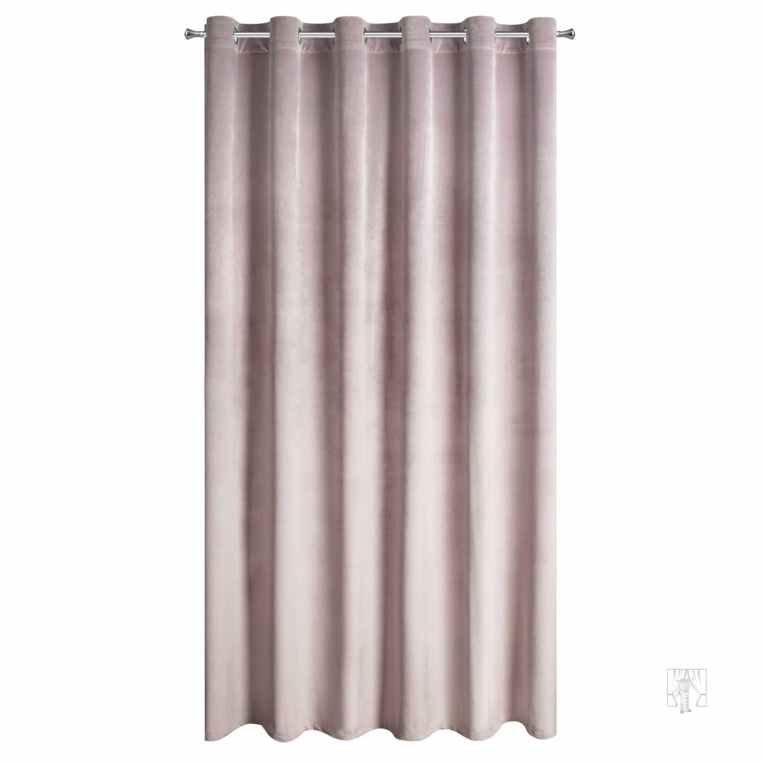Záves MELANIE na krúžkoch púdrový 215x250cm
