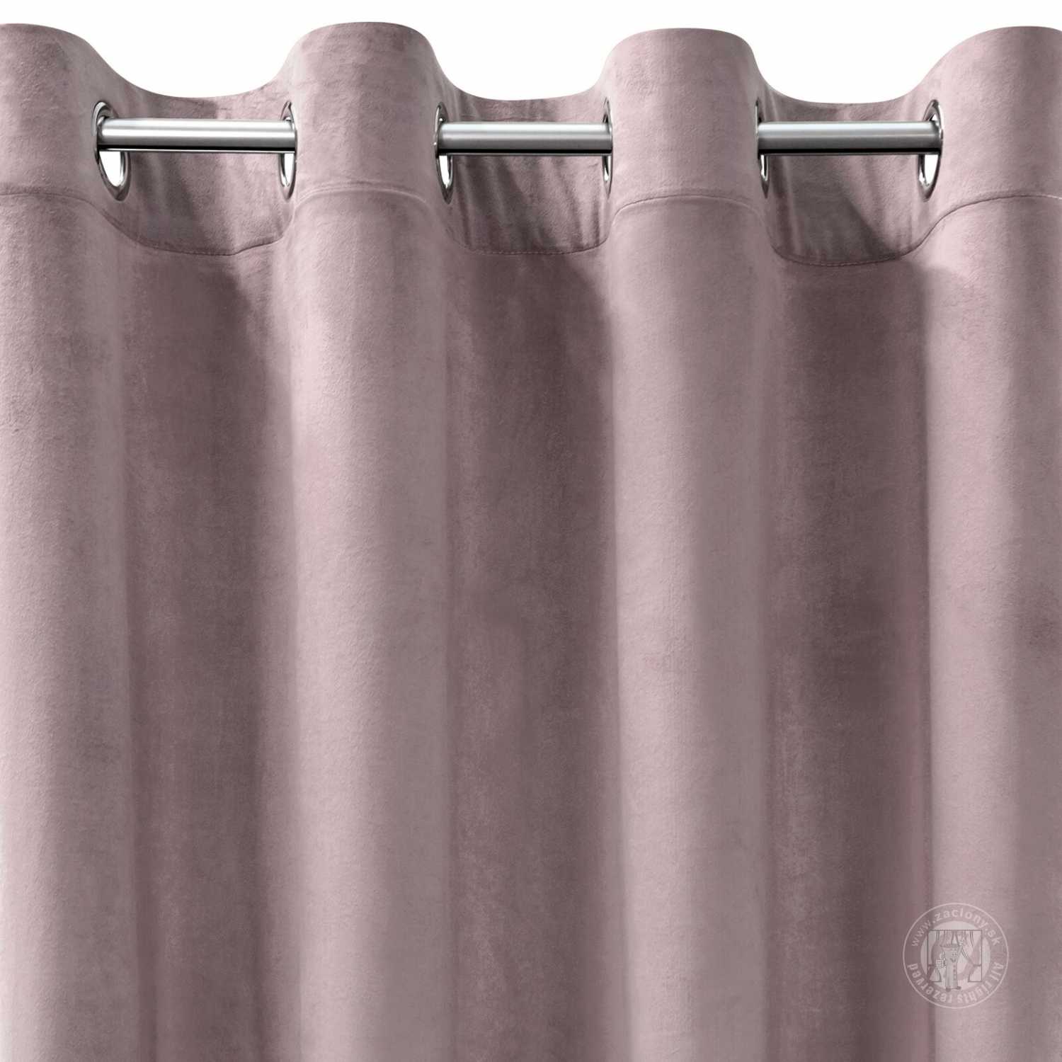 Záves MELANIE na krúžkoch púdrový 215x250cm