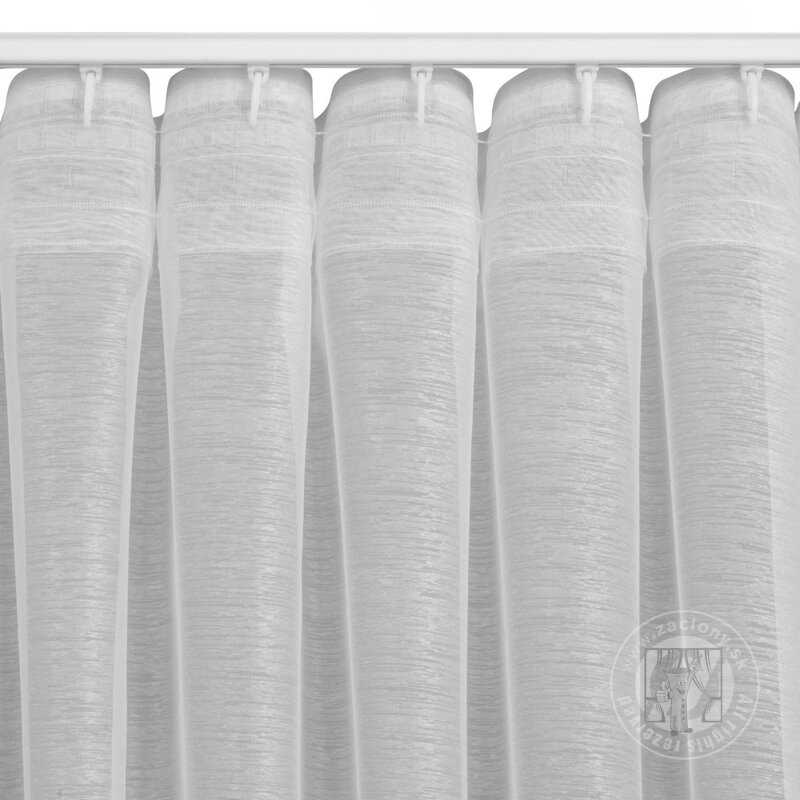 Záclona BELISSA na flex páske biela 300x300 cm