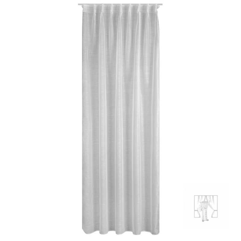 Záclona BELISSA na flex páske biela 140x300 cm