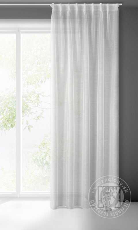 Záclona BELISSA na flex páske biela 140x300 cm