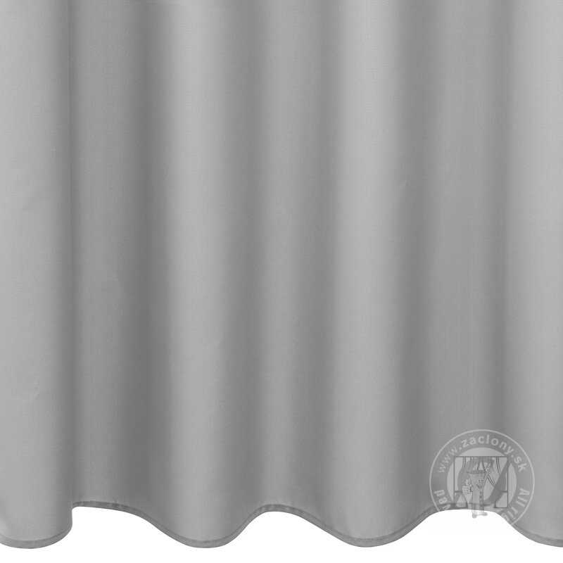 Krátky záves RITA na páske oceľový 140x175cm