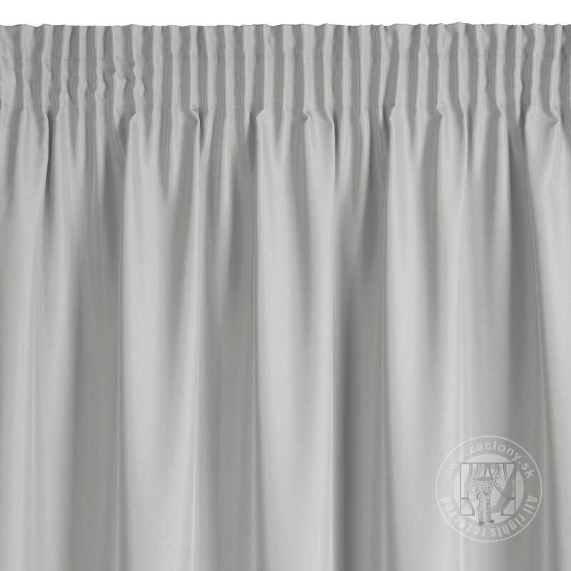 Krátky záves RITA na páske oceľový 140x175cm