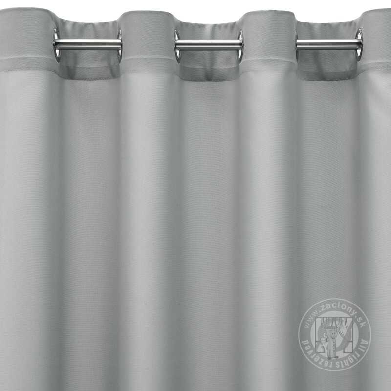 Krátky záves RITA na krúžkoch oceľový 140x175cm