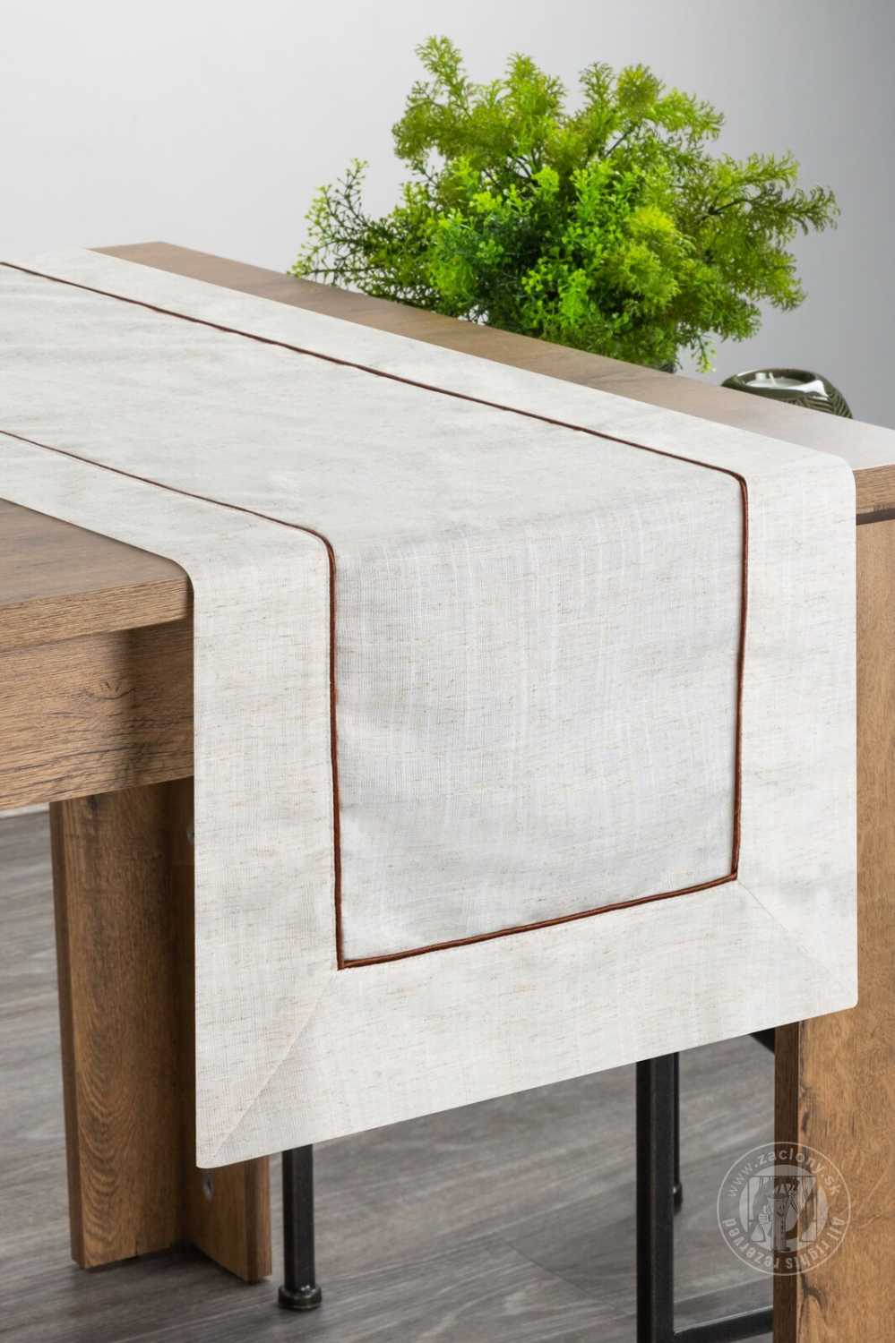 Obrus NATURA s prímesou ľanu 40x140cm