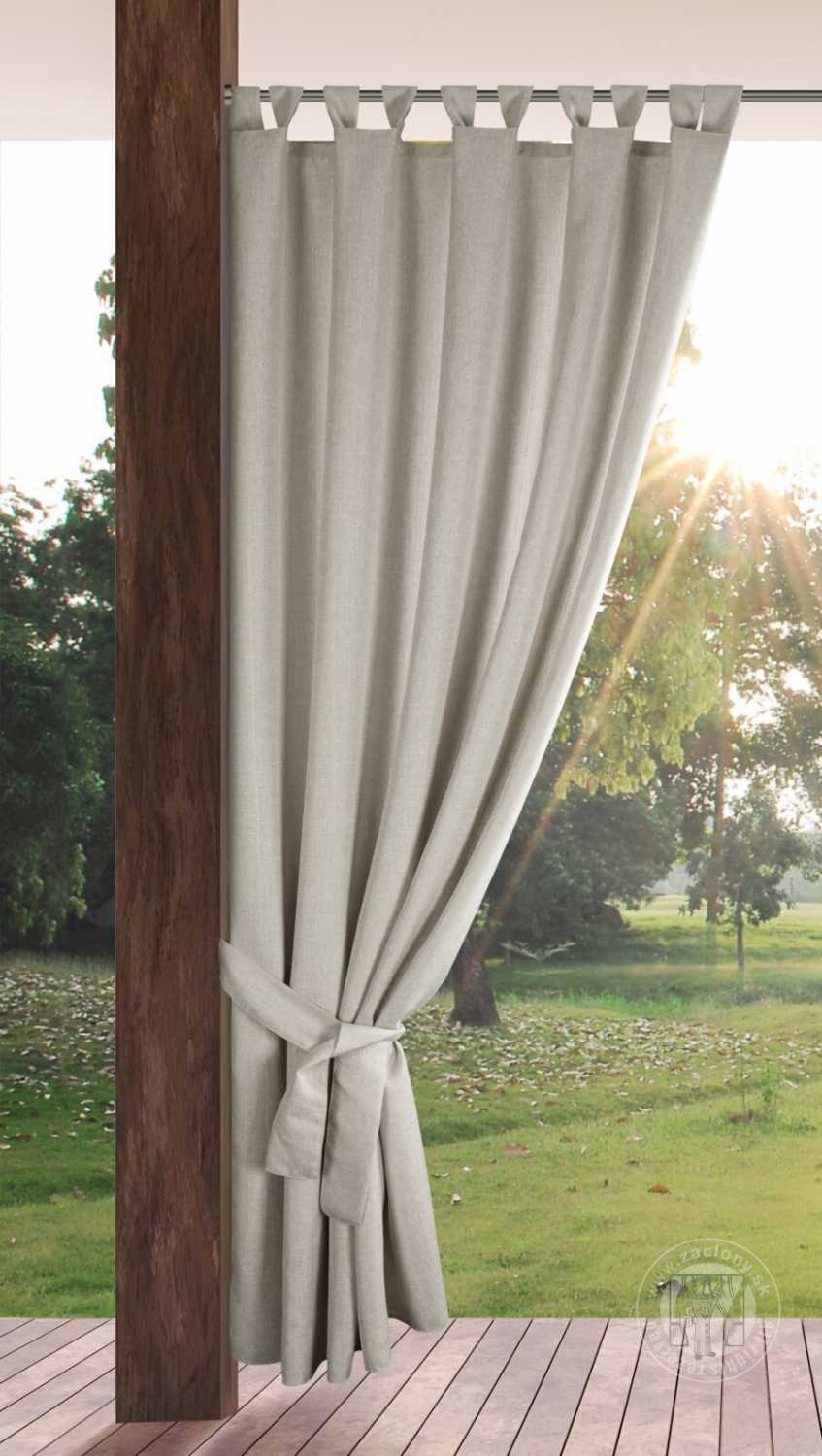 Záves na terasu GARDEN MEL na pútkach 155x260 cm béžový