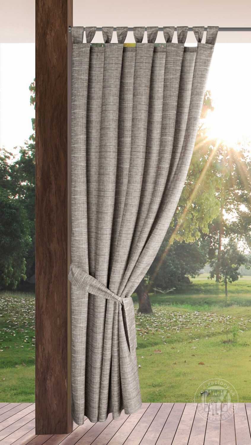 Záves na terasu GARDEN10 na pútkach 155x240 cm hnedý