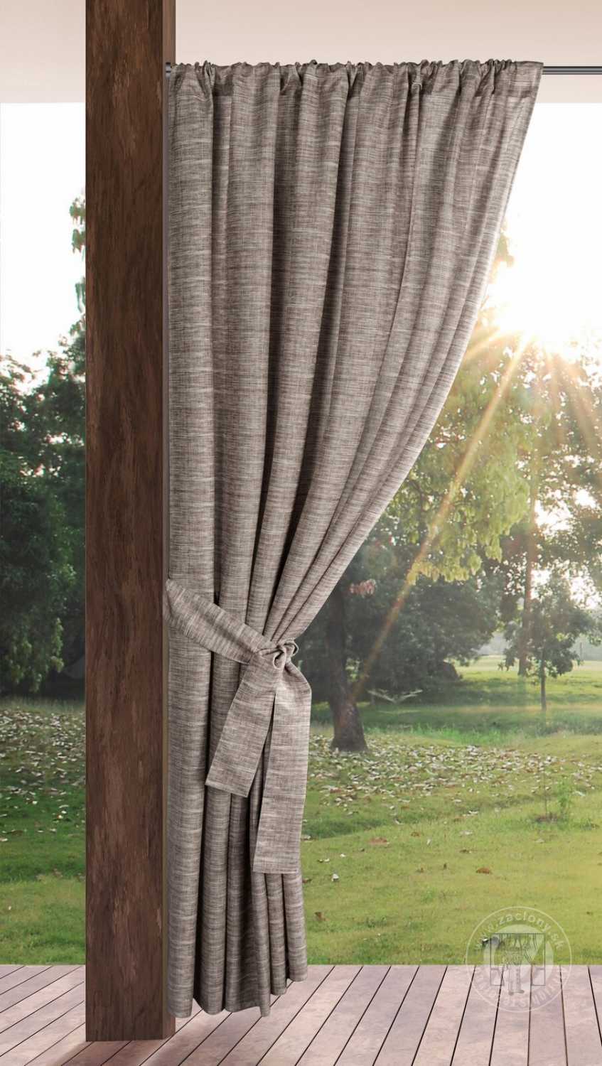 Záves na terasu GARDEN10 s tunelom 155x200 cm hnedý