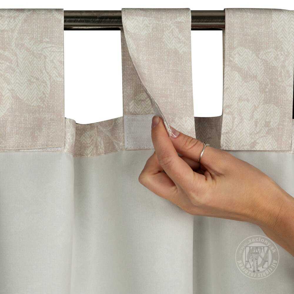 Záves na terasu GARDEN15 na pútkach 155x240 cm púdrový