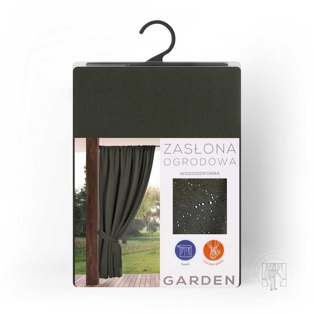 Záves na terasu GARDEN s tunelom 155x200 cm grafitový