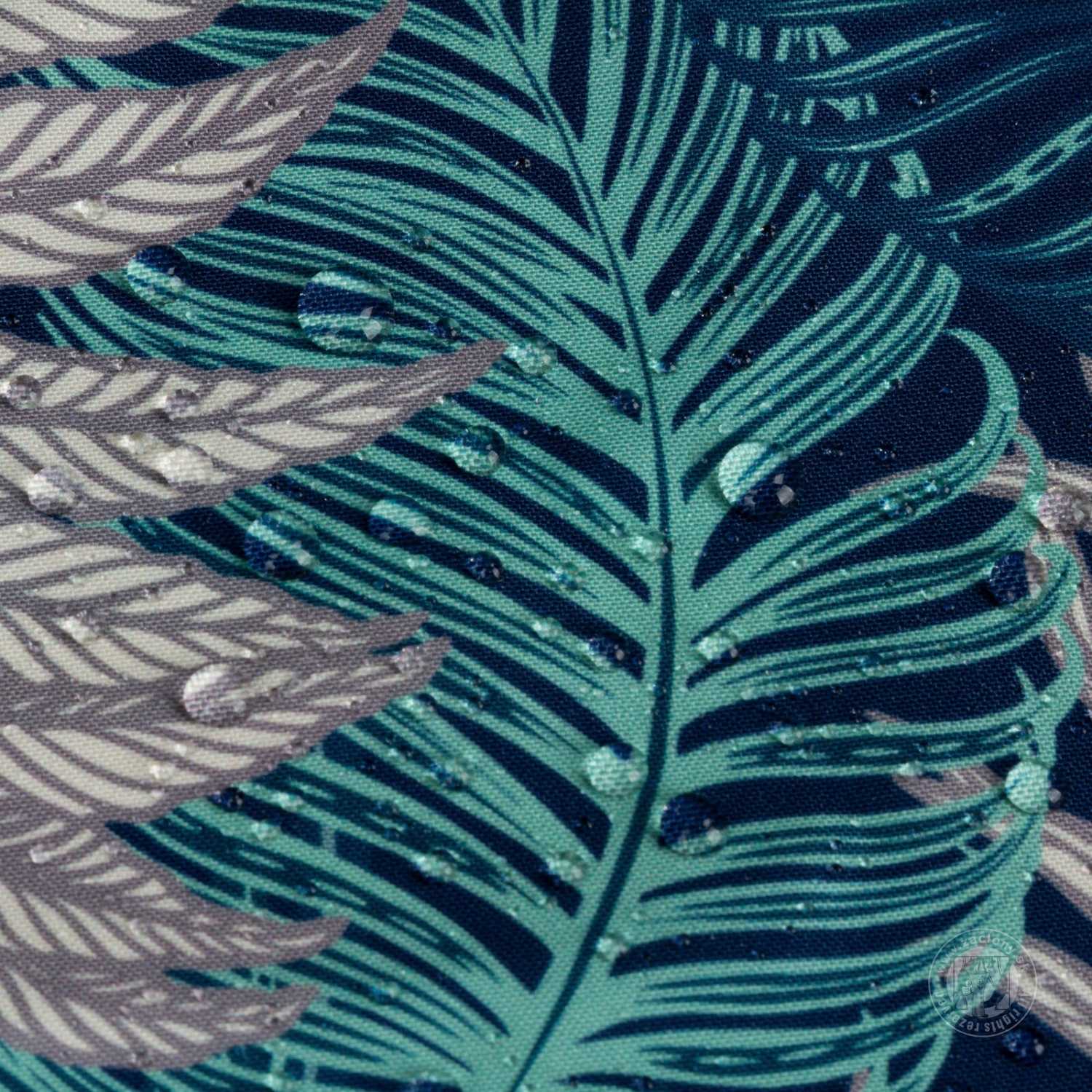 Záves na terasu GARDEN9 na pútkach 155x220 cm modré listy