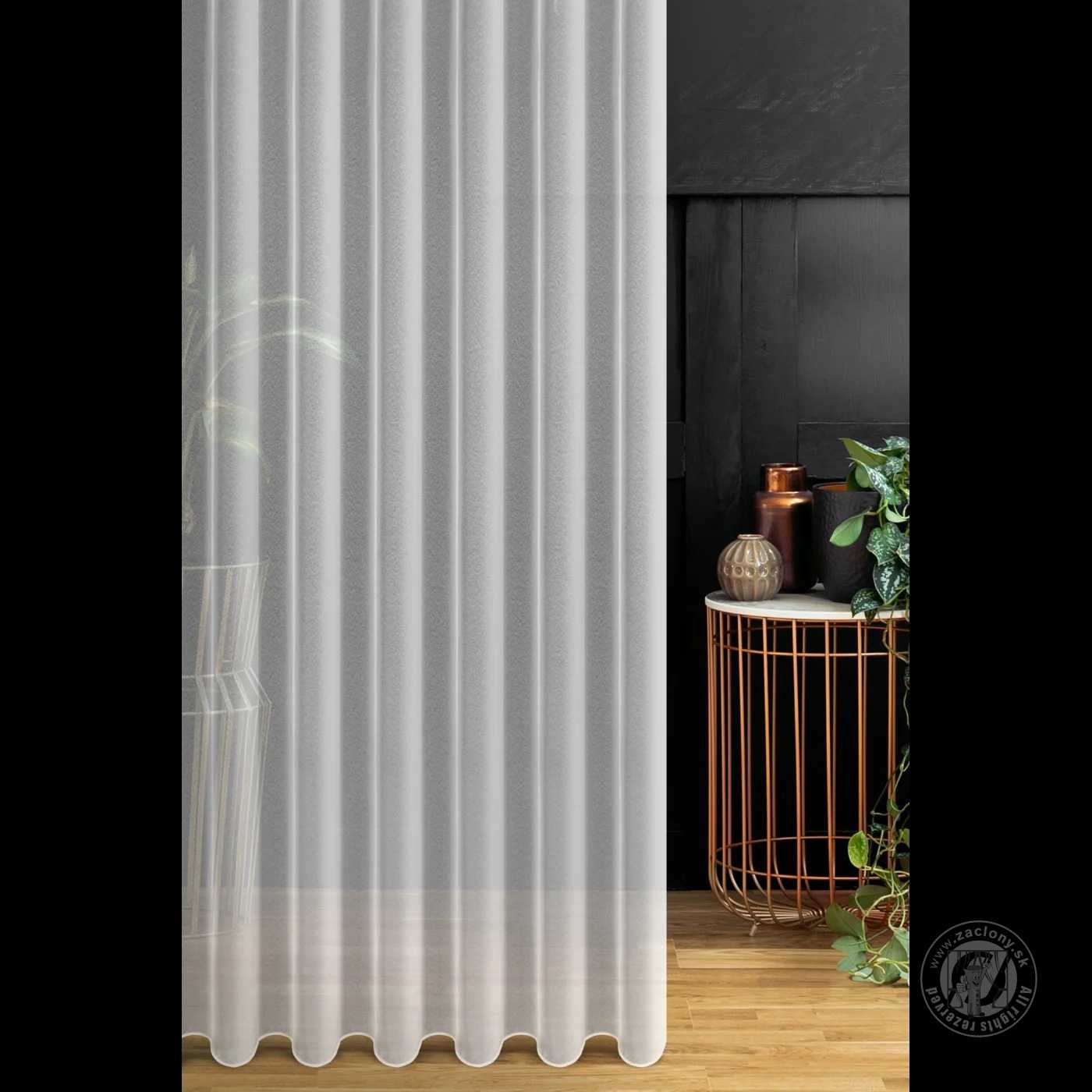 Záclona metráž 1070A markizeta biela E 300cm