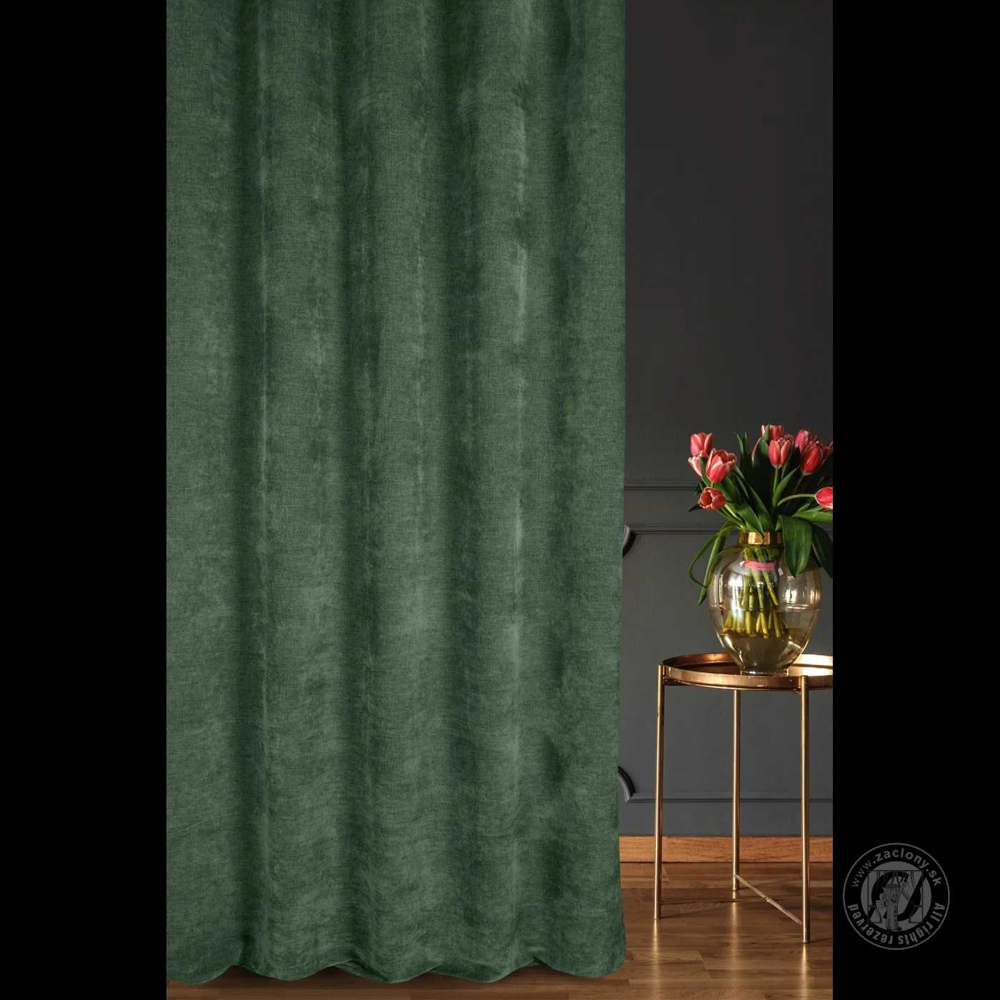 Šenilový záves NATALI 300 cm zelený