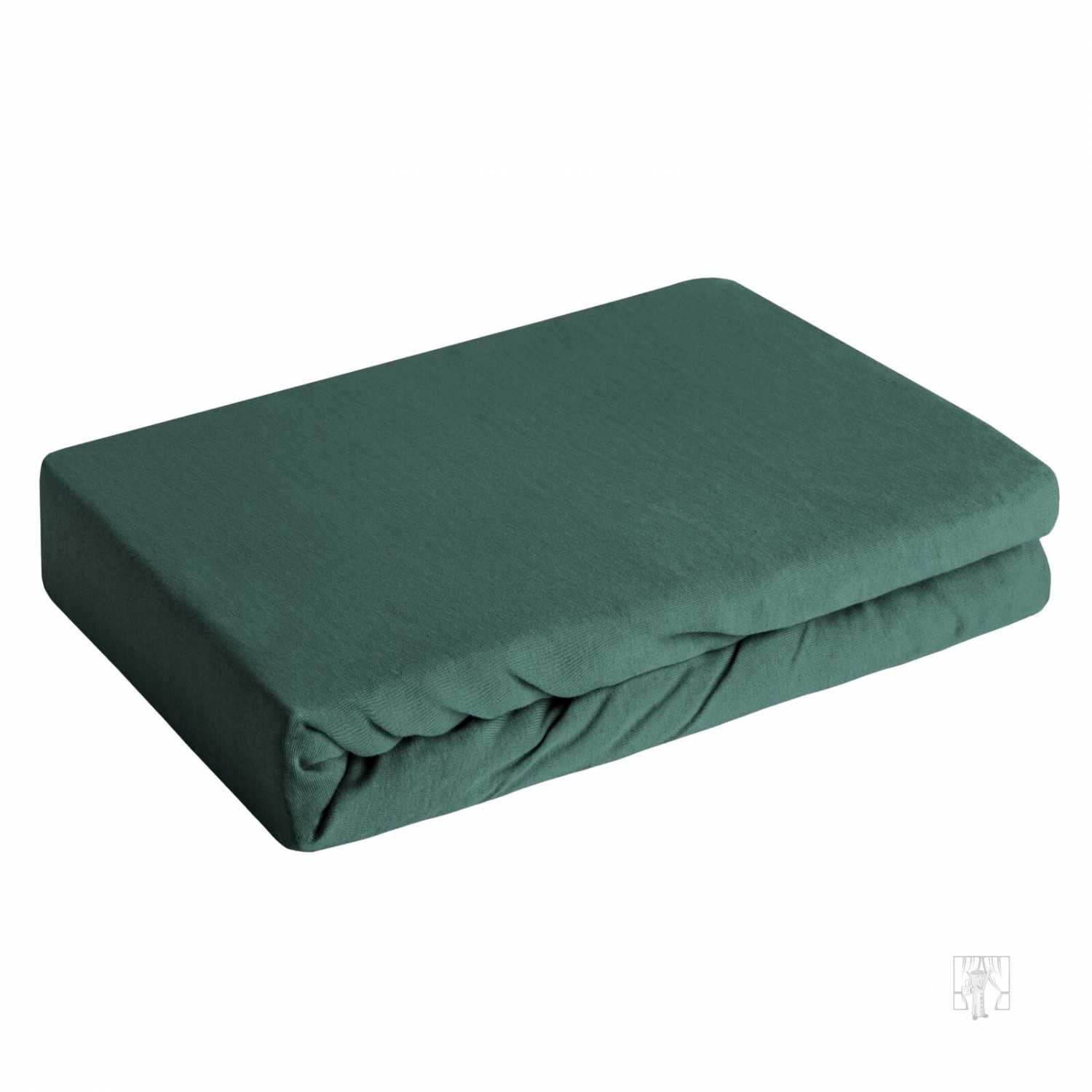 Napínacia plachta JERSEY3 140x200 cm tmavozelená
