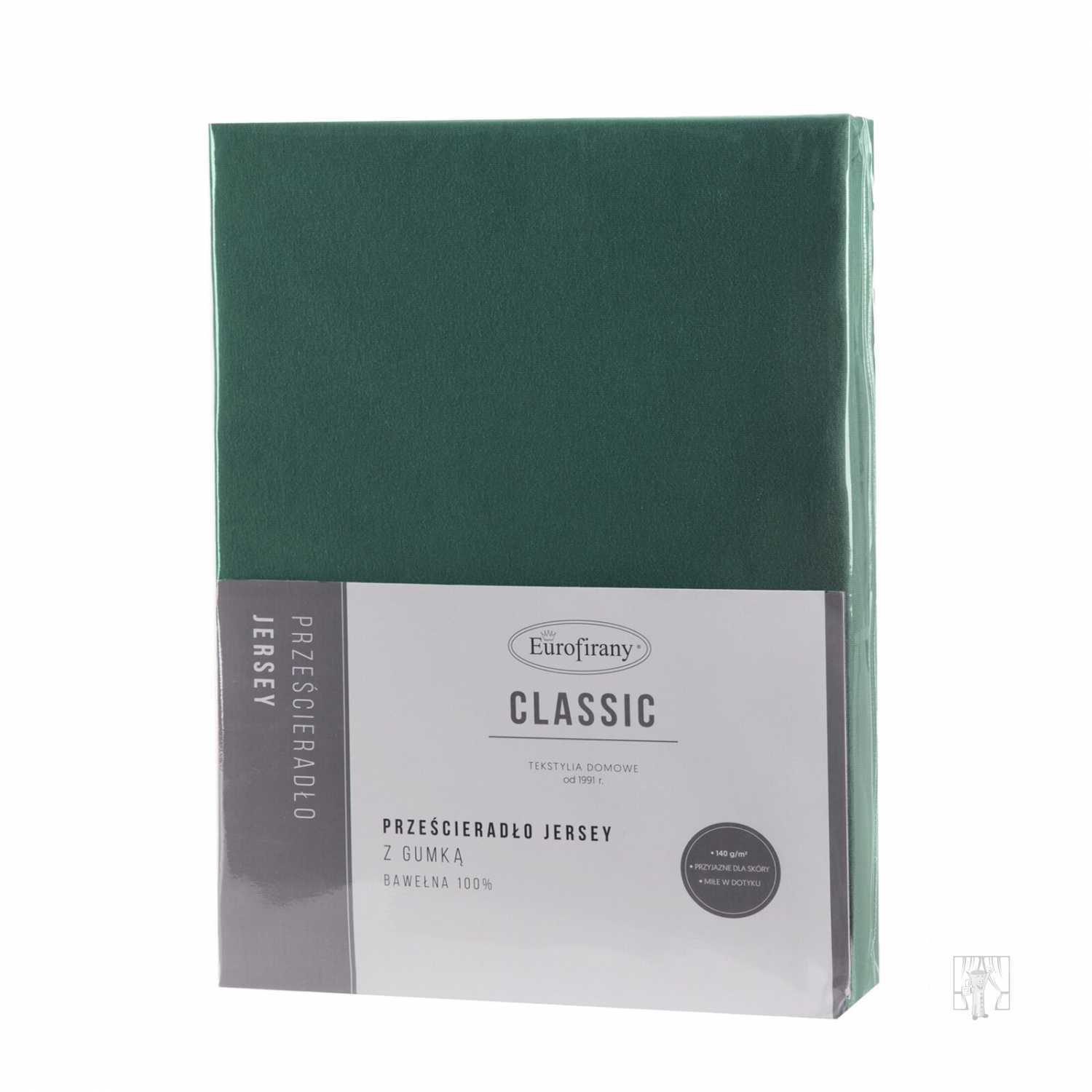 Napínacia plachta JERSEY3 180x200 cm tmavozelená