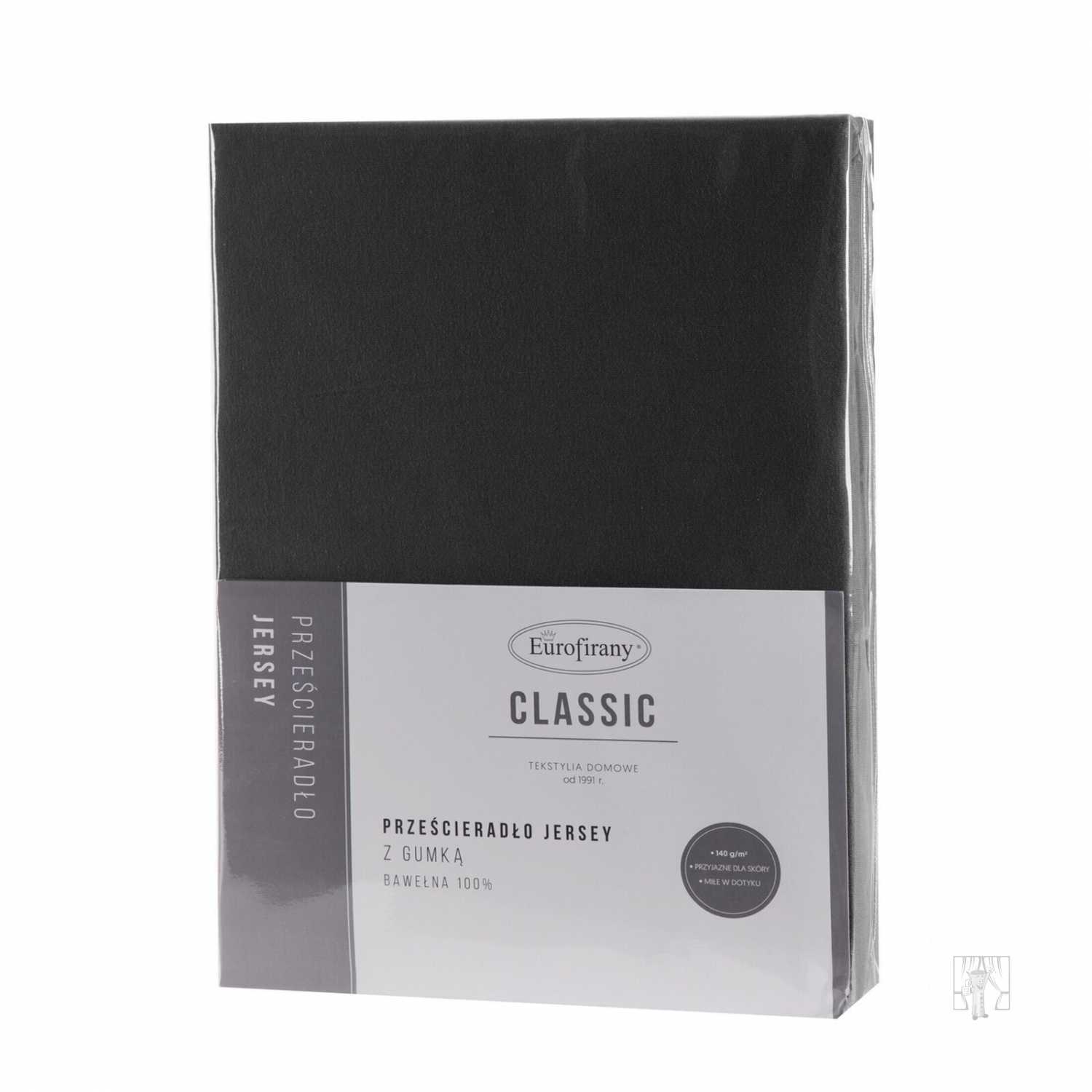 Napínacia plachta JERSEY3 140x200 cm čierna