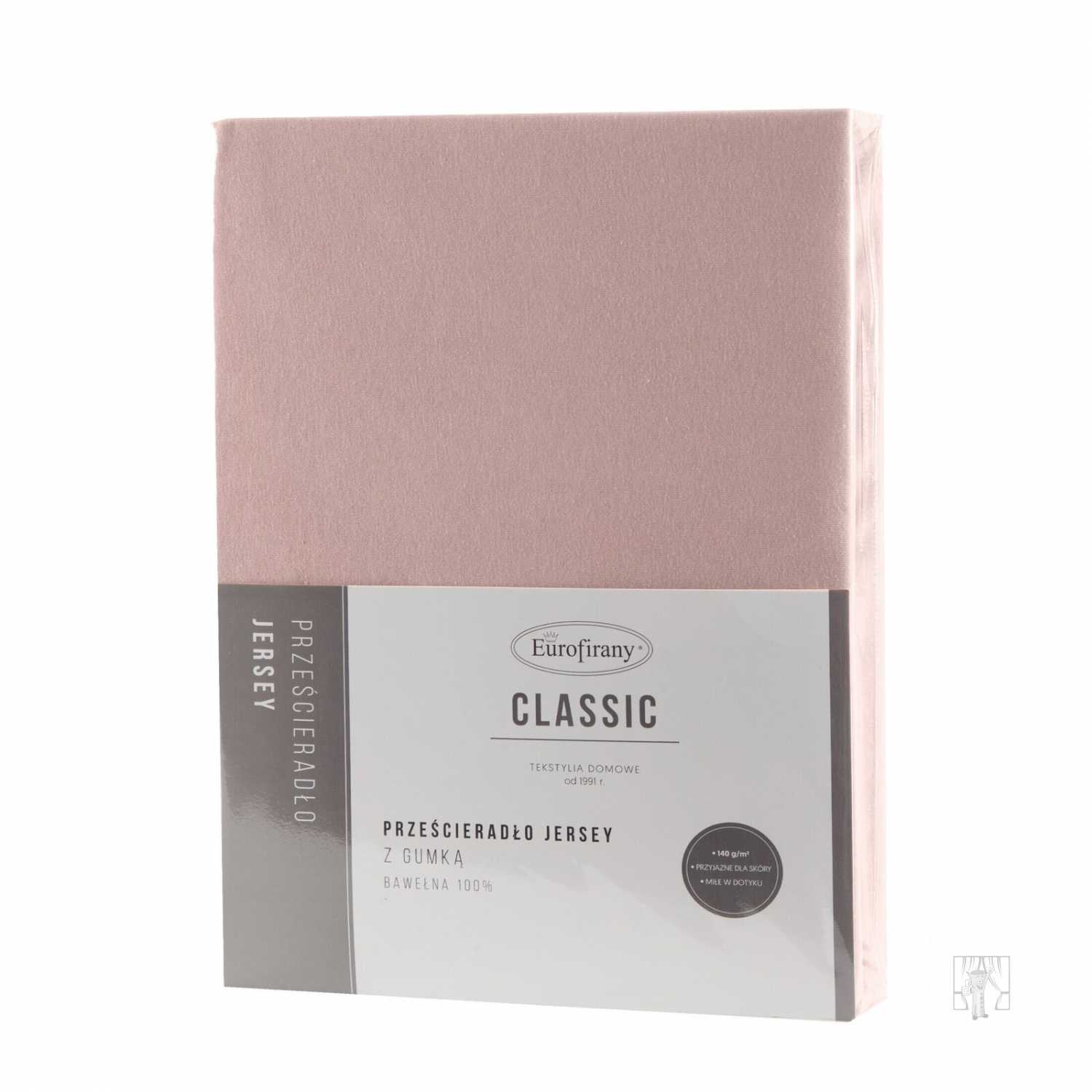 Napínacia plachta JERSEY3 90x200 cm púdrová ružová