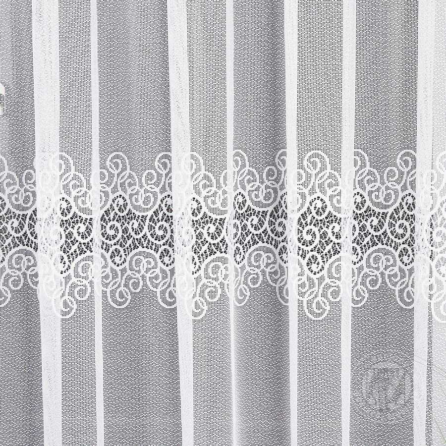 Žakarová záclona metráž VIOLETTA 001539/001 biela, 250cm