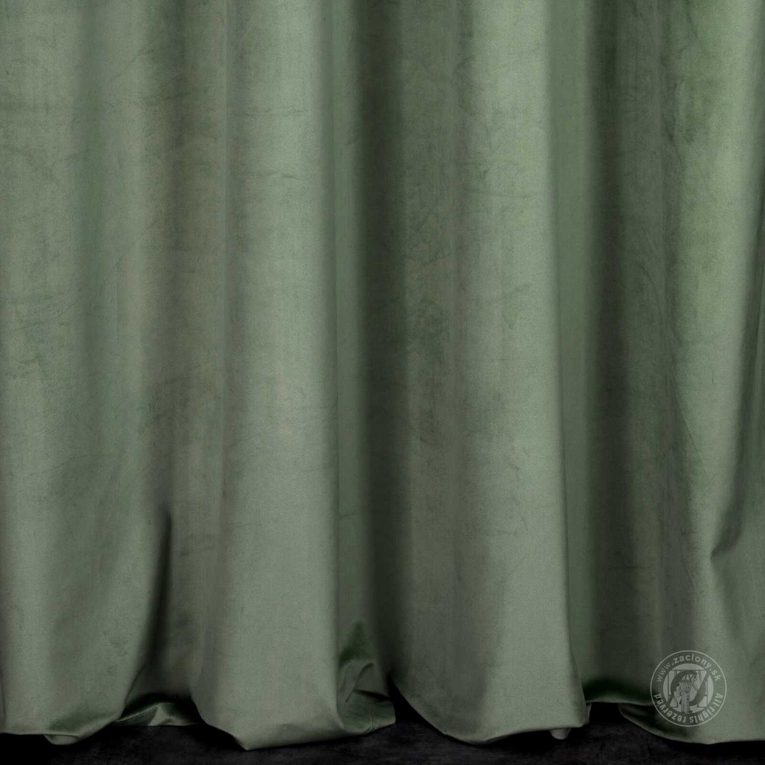 Záves ROSA na krúžkoch tmavý mätový 140x250 cm