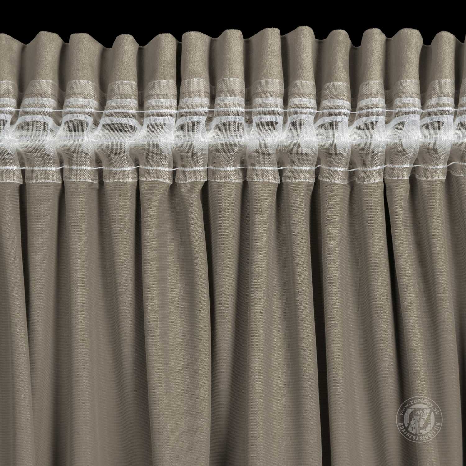 Záves ROSA na páske hnedý 140x270cm