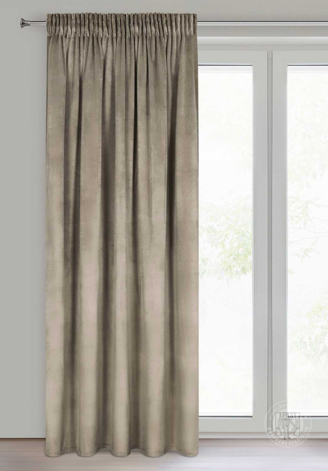 Záves ROSA na páske hnedý 140x270cm