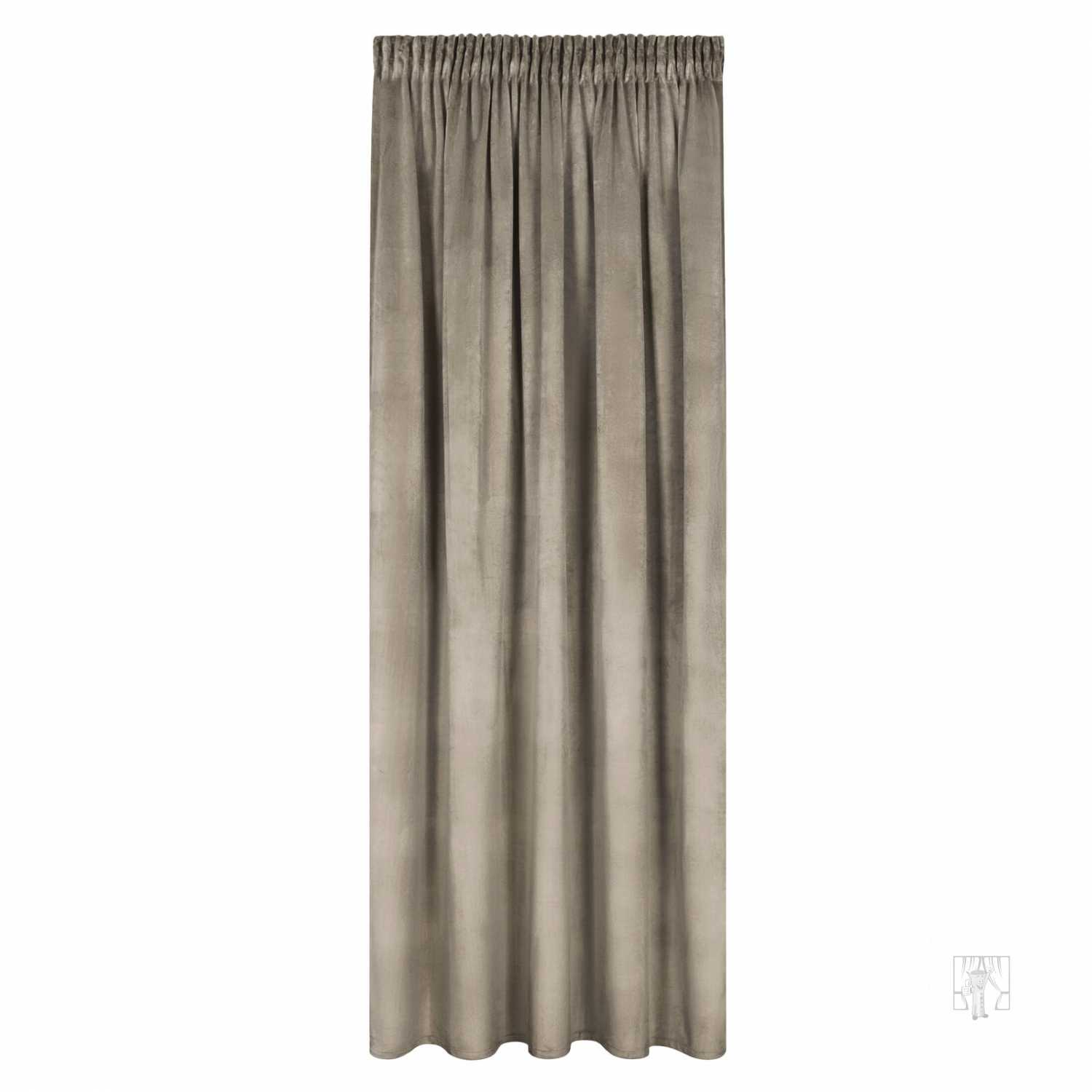 Záves ROSA na páske hnedý 140x270cm