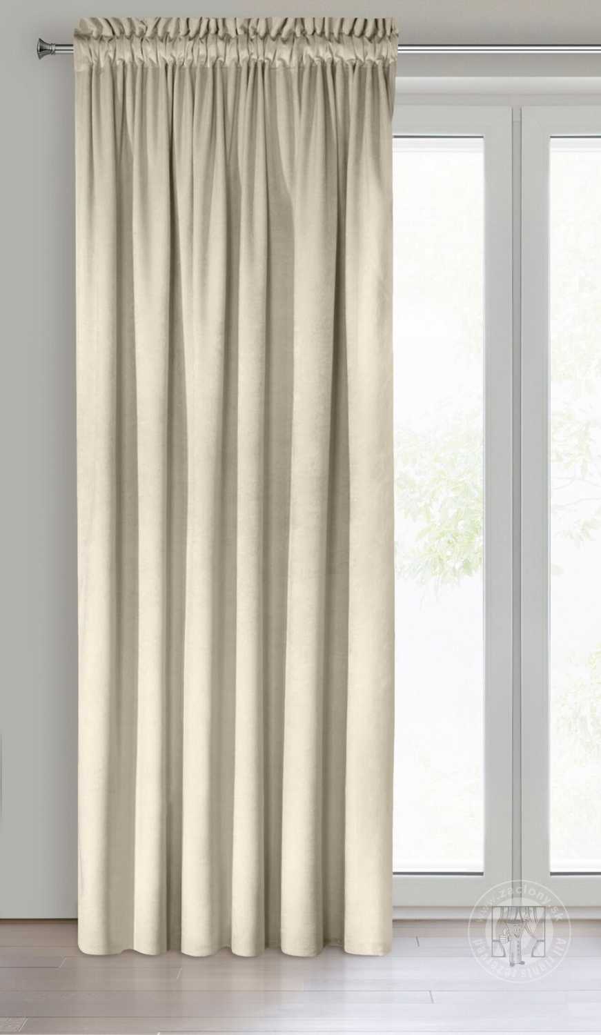 Záves ROSA na páske krémový 140x270cm