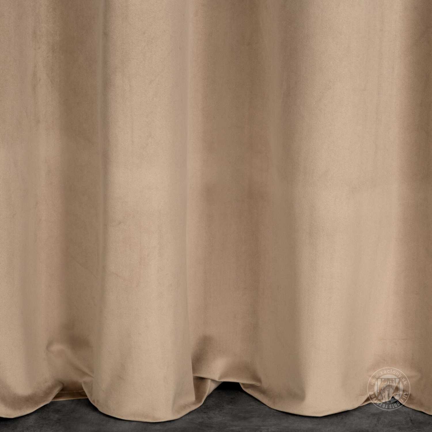 Záves MELANIE na krúžkoch tmavobéžový 140x250 cm