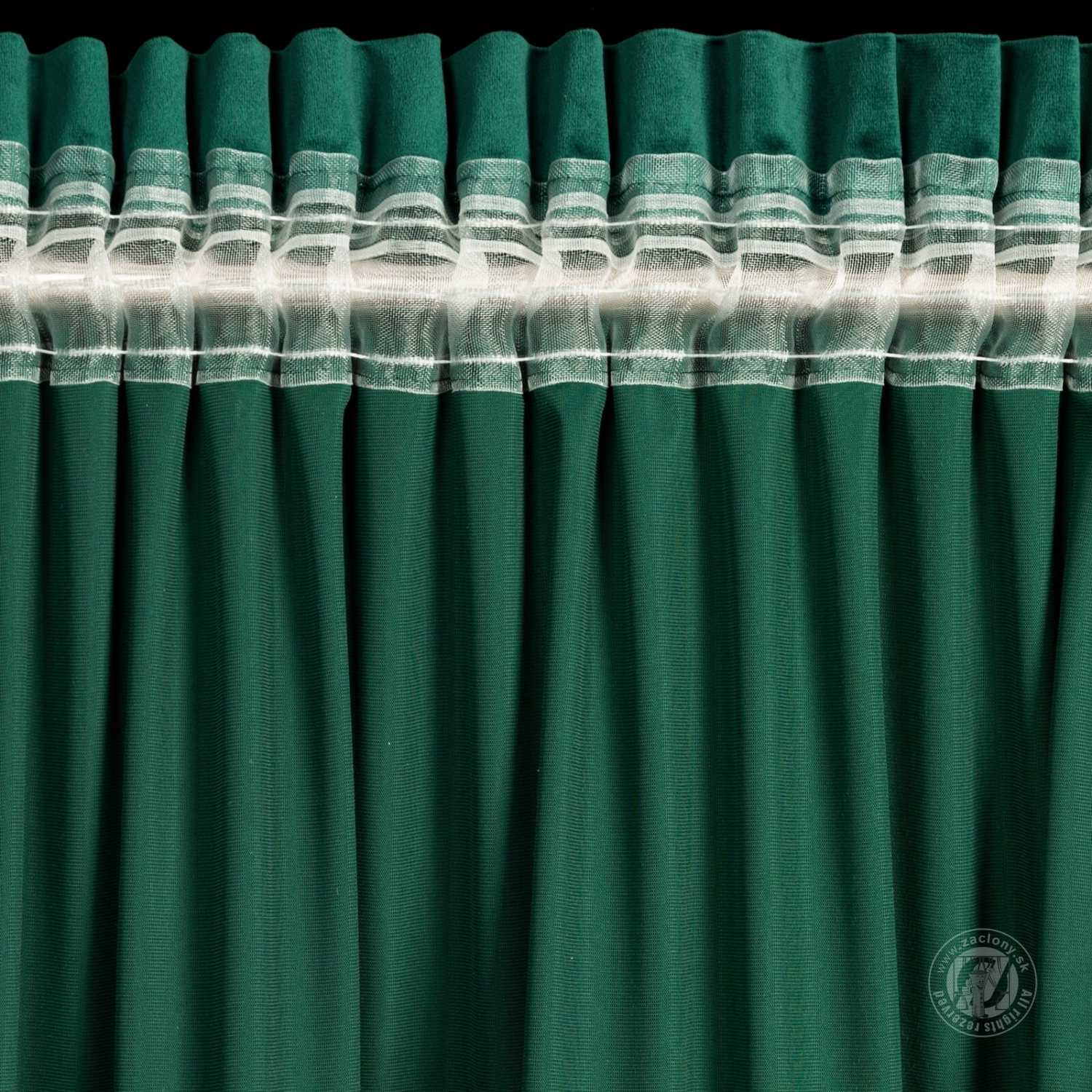 Záves MELANIE na páske fľaškovo zelený 140x270 cm