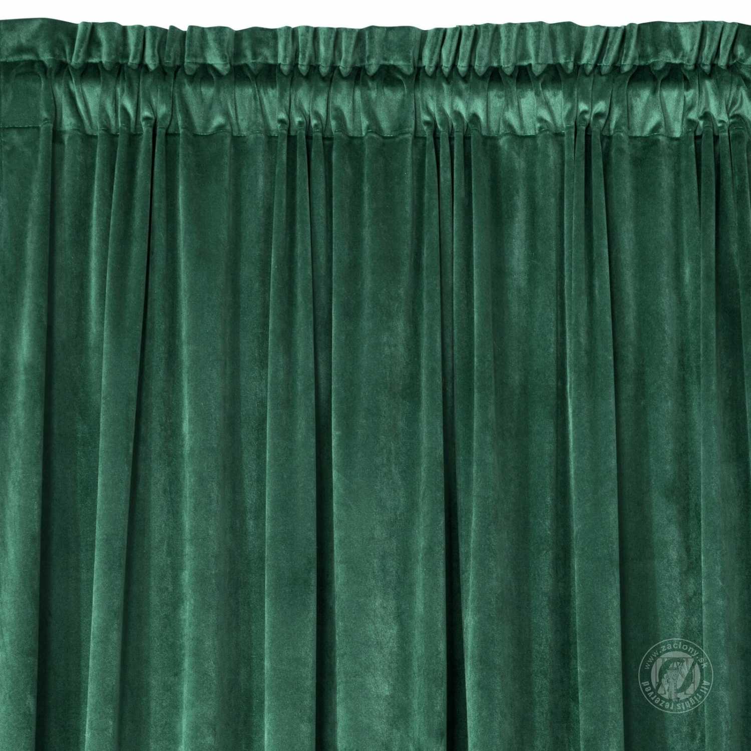 Záves MELANIE na páske fľaškovo zelený 140x270 cm