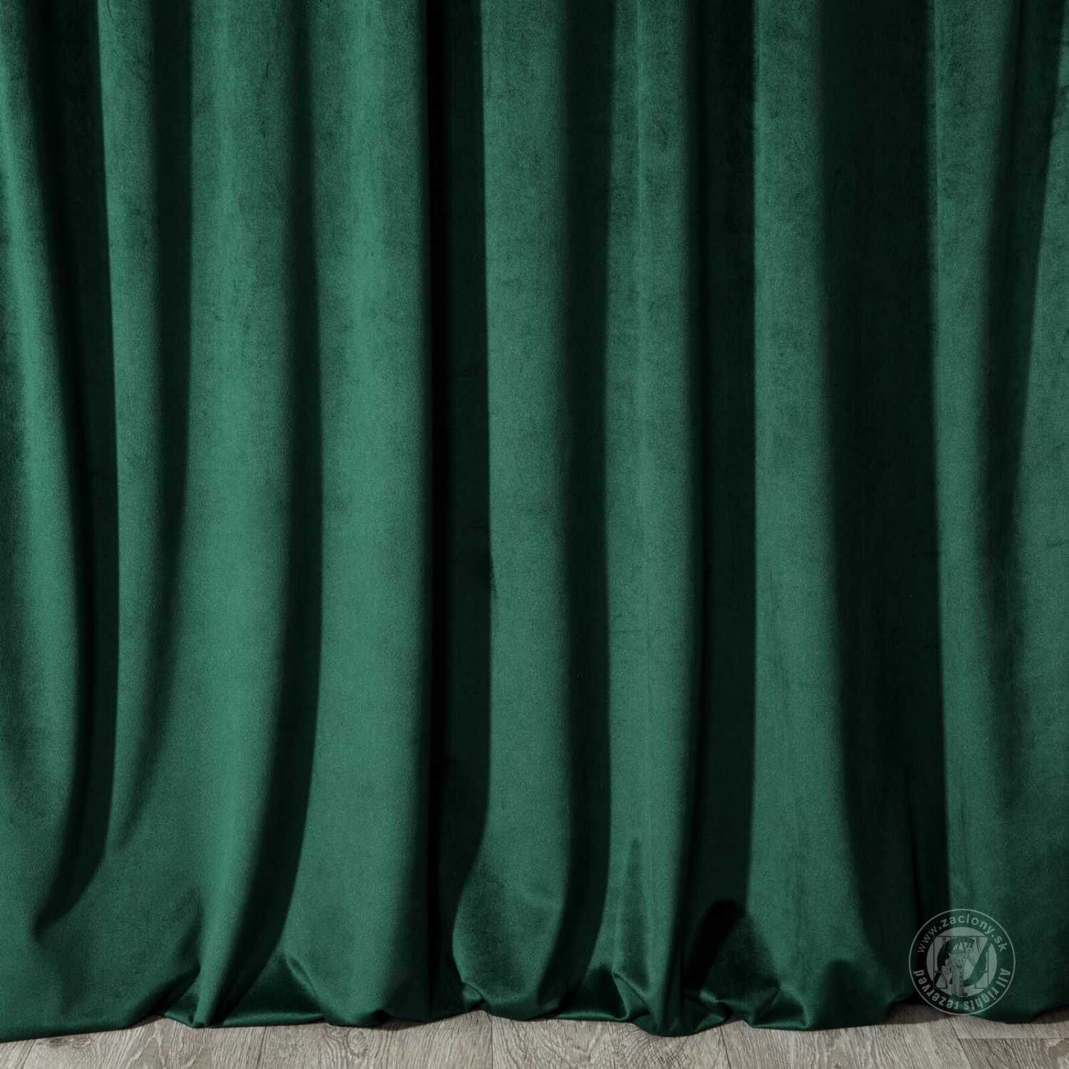 Záves MELANIE na páske fľaškovo zelený 140x270 cm