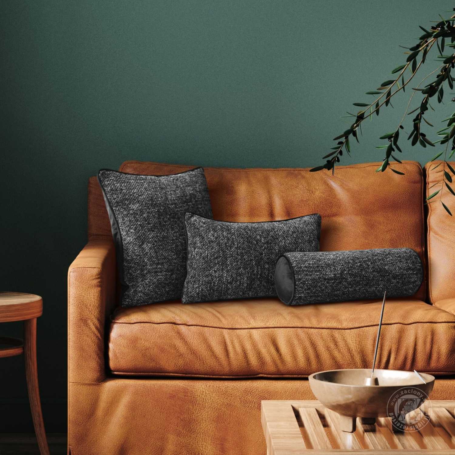 Obliečka na vankúš BARI 45x45 cm oceľová