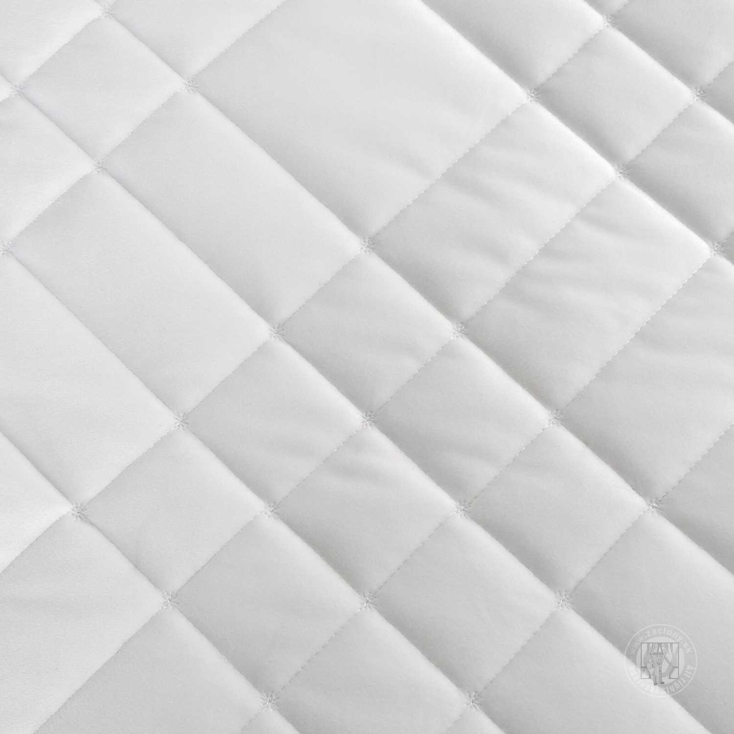 Zamatový prehoz na posteľ RIA6 220x240 cm biely