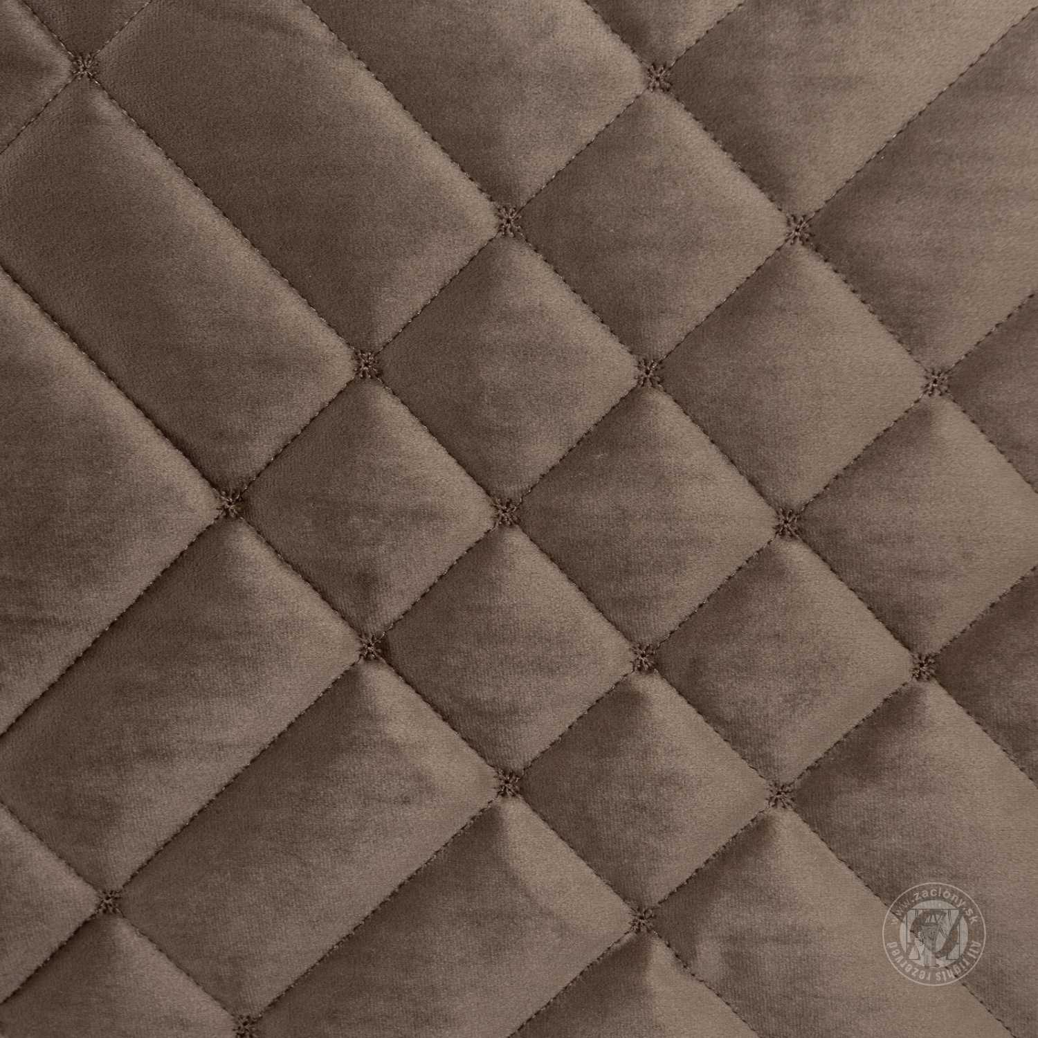 Zamatový prehoz na posteľ RIA6 220x240 cm hnedý